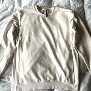 Fabletics Mens Crewneck Sweatshirt- Bone White